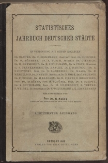 Statistisches Jahrbuch deutscher Städte, 1912