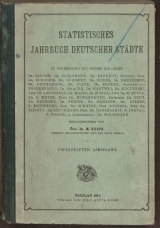 Statistisches Jahrbuch deutscher Städte, 1914