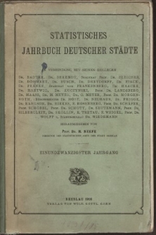 Statistisches Jahrbuch deutscher Städte, 1916