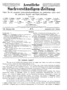 Aerztliche Sachverständigen-Zeitung, 8. Jg. 1. Januar 1902, No 1.