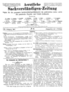 Aerztliche Sachverständigen-Zeitung, 8. Jg. 1. Februar 1902, No 3.