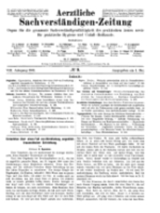 Aerztliche Sachverständigen-Zeitung, 8. Jg. 1. Mai 1902, No 9.