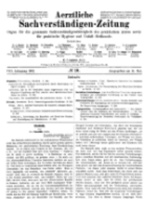 Aerztliche Sachverständigen-Zeitung, 8. Jg. 15. Mai 1902, No 10.