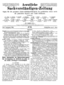 Aerztliche Sachverständigen-Zeitung, 8. Jg. 1. Juni 1902, No 11.