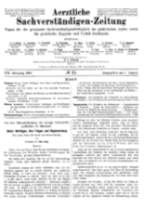 Aerztliche Sachverständigen-Zeitung, 8. Jg. 1. August 1902, No 15.