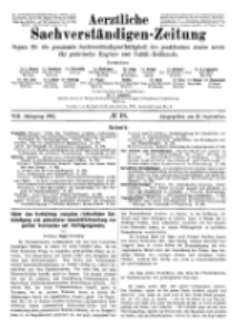 Aerztliche Sachverständigen-Zeitung, 8. Jg. 15. September 1902, No 18.