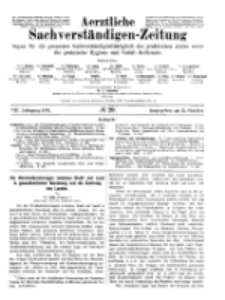Aerztliche Sachverständigen-Zeitung, 8. Jg. 15. Oktober 1902, No 20.
