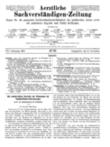 Aerztliche Sachverständigen-Zeitung, 8. Jg. 15. November 1902, No 22.