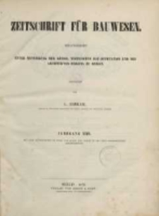 Inhalt des XXIII Jahrgangs