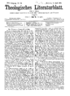 Theologisches Literaturblatt, 5. April 1895, Nr 14.