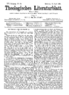 Theologisches Literaturblatt, 12. April 1895, Nr 15.