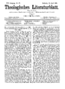 Theologisches Literaturblatt, 26. April 1895, Nr 17.