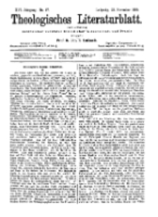 Theologisches Literaturblatt, 22. November 1895, Nr 47.