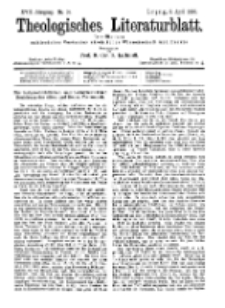 Theologisches Literaturblatt, 3. April 1896, Nr 14.