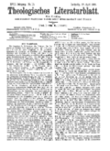 Theologisches Literaturblatt, 17. April 1896, Nr 16.