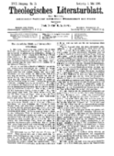 Theologisches Literaturblatt, 1. Mai 1896, Nr 18.