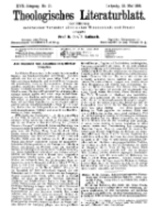 Theologisches Literaturblatt, 22. Mai 1896, Nr 21.
