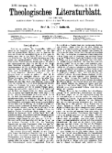 Theologisches Literaturblatt, 31. Juli 1896, Nr 31.