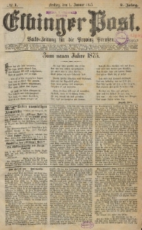 Elbinger Post, Nr. 1, Freitag 1 Januar 1875, 2 Jh
