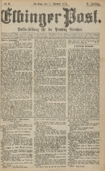 Elbinger Post, Nr. 3, Dienstag 5 Januar 1875, 2 Jh