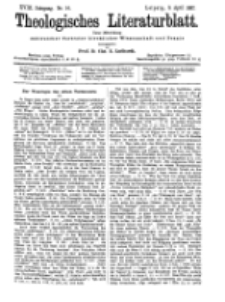 Theologisches Literaturblatt, 9. April 1897, Nr 14.