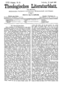 Theologisches Literaturblatt, 16. April 1897, Nr 15.