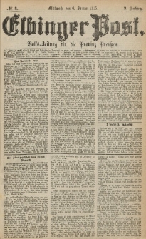 Elbinger Post, Nr. 4, Mittwoch 6 Januar 1875, 2 Jh