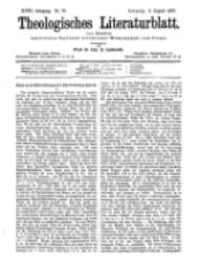 Theologisches Literaturblatt, 6. August 1897, Nr 31.
