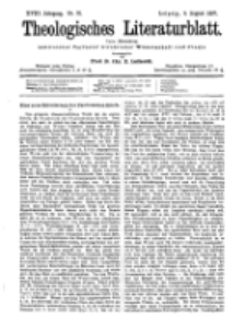 Theologisches Literaturblatt, 6. August 1897, Nr 31.