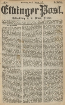 Elbinger Post, Nr. 5, Donnerstag 7 Januar 1875, 2 Jh