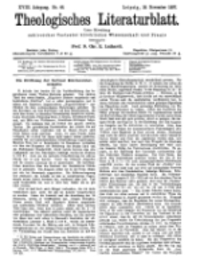 Theologisches Literaturblatt, 19. November 1897, Nr 46.