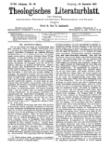 Theologisches Literaturblatt, 10. Dezember 1897, Nr 49.