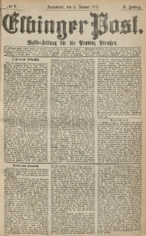 Elbinger Post, Nr. 7, Sonnabend 9 Januar 1875, 2 Jh