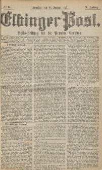 Elbinger Post, Nr. 8, Sonntag 10 Januar 1875, 2 Jh