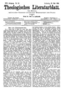 Theologisches Literaturblatt, 20. Mai 1898, Nr 20.