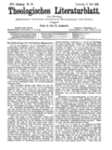 Theologisches Literaturblatt, 3. Juni 1898, Nr 22.