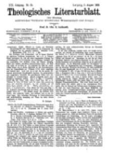 Theologisches Literaturblatt, 5. August 1898, Nr 31.