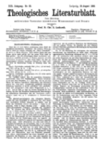 Theologisches Literaturblatt, 19. August 1898, Nr 33.