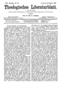 Theologisches Literaturblatt, 26. August 1898, Nr 34.