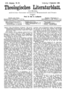 Theologisches Literaturblatt, 9. September 1898, Nr 36.