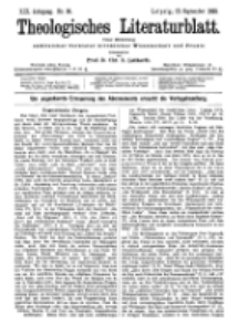 Theologisches Literaturblatt, 23. September 1898, Nr 38.