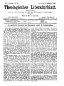 Theologisches Literaturblatt, 30. September 1898, Nr 39.