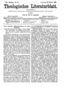Theologisches Literaturblatt, 28. Oktober 1898, Nr 43.