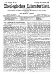 Theologisches Literaturblatt, 18. November 1898, Nr 46.