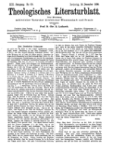 Theologisches Literaturblatt, 16. Dezember 1898, Nr 50.
