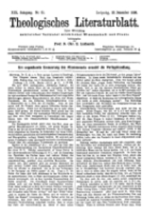 Theologisches Literaturblatt, 23. Dezember 1898, Nr 51.