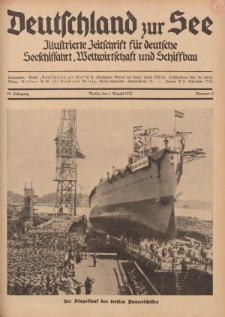 Deutschland zur See, 19. Jg. 1. August 1934, Nummer 8.