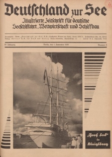 Deutschland zur See, 19. Jg. 1. September 1934, Nummer 9.