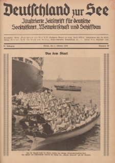 Deutschland zur See, 19. Jg. 1. Oktober 1934, Nummer 10.