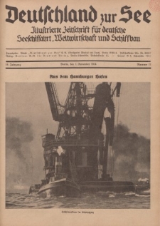 Deutschland zur See, 19. Jg. 1. November 1934, Nummer 11.